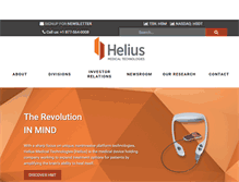 Tablet Screenshot of heliusmedical.com